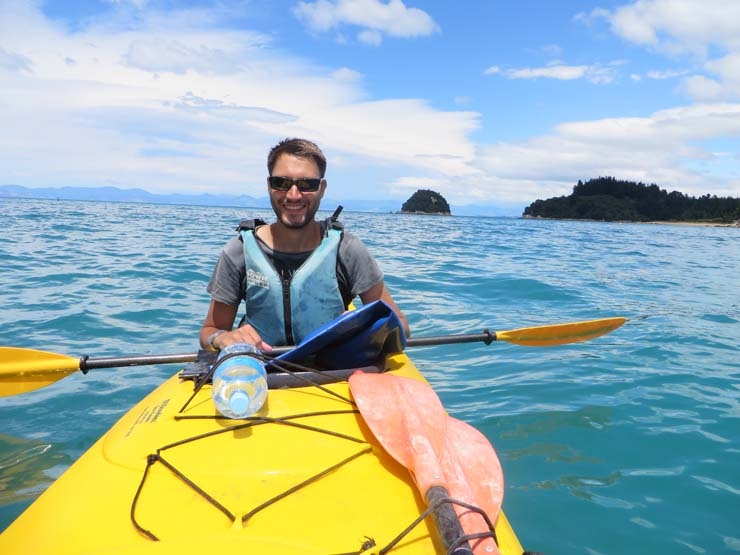Ste kayaking Abel Tasman