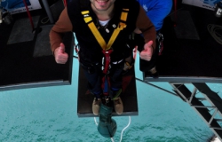 Ste about to jump off Auckland Harbour Bridge!