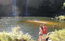 Hannah & Ste at Rainbow Falls, Kerikeri