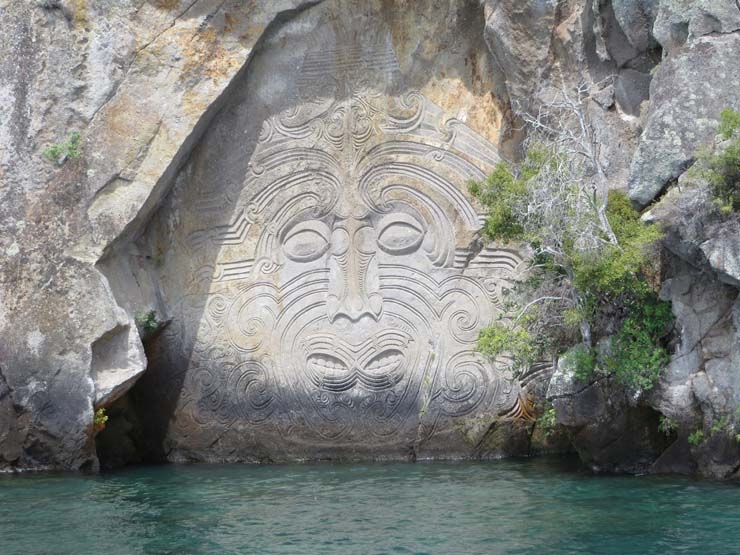 The main Lake Taupo Maori Carvings