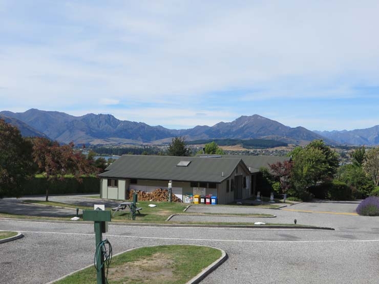 View from Aspiring Holiday Park in Wanaka