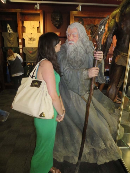 Hannah and Gandalf at the Weta Cave