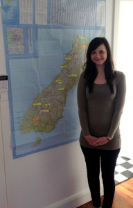 Hannah with our South Island Driving Route